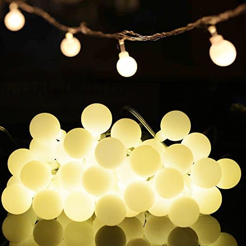 Globe String Lights Indoor / Outdoor Decorative Light 33ft 100 LED Waterproof Ball Fairy Starry Lighting Warm White