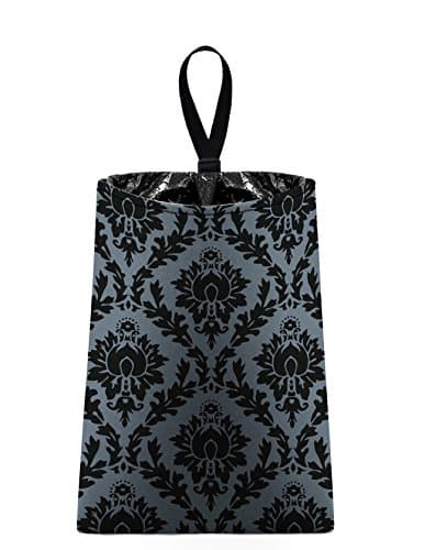 Auto Trash (Black Grey Damask) by The Mod Mobile - litter bag/garbage can for your car