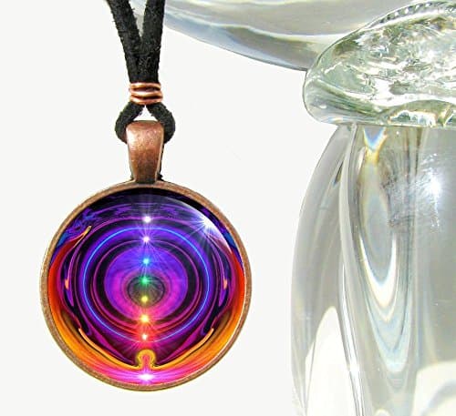 Chakra Necklace, Rainbow Reiki Art, "Chakra Alignment"