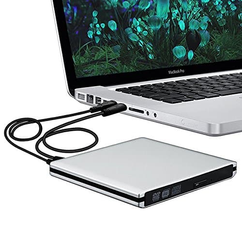 YAHEY External DVD Drive USB 3.0 Ultra Slim External CD/DVD-RW Burner Writer Player Optical Drive for Mac, Windows and Linux OS for player CD/ DVD Read/ Writer / Rewriter