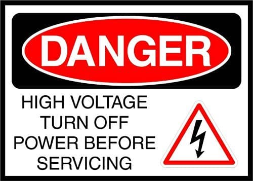 Personalized Metal Signs High Voltage Turn Off Power When Servicing Danger OSHA / ANSI METAL Sign 8 X 12 Inch