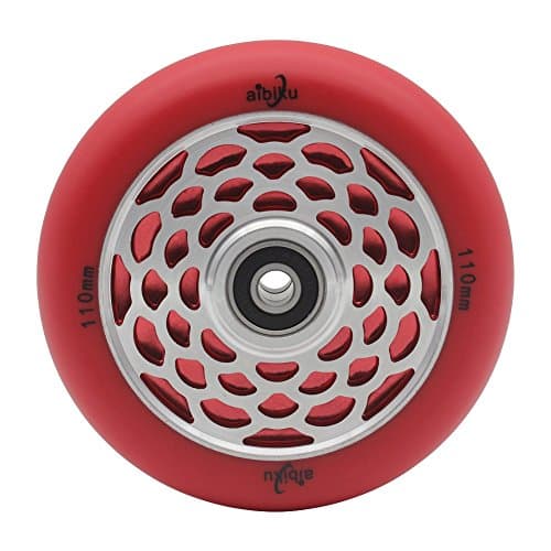 aibiku 110mm Hollow Core Pro Scooter Wheel with Abec-11 Bearings fit for Fuzion/Envy/MGP/Lucky TFOX/Vokul Pro Scooters