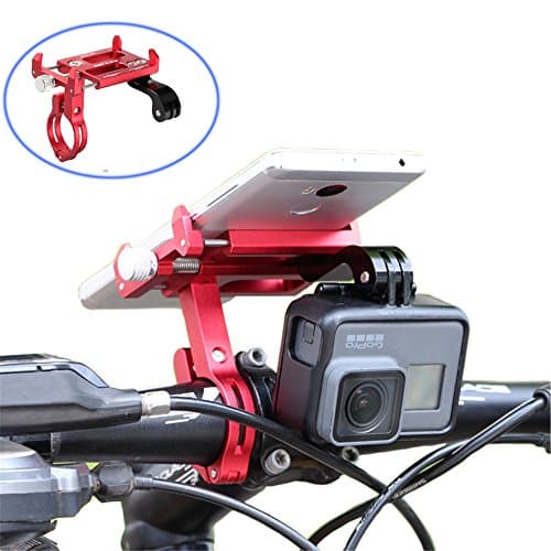 Gub G-88 All-in-One Bicycle Phone+Camera+Flashlight Holder Bike Handlebar Mount for Action Camera Compatible with GoPro YI SJCAM and 3.5-6.2 inch Cell Phone and Flashlight