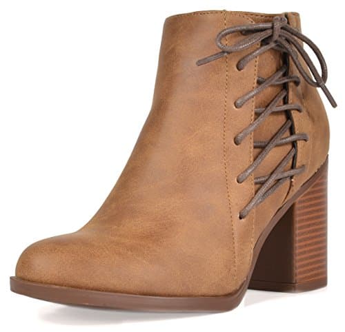 TOETOS Women's Chicago Chunky Heel Ankle Booties