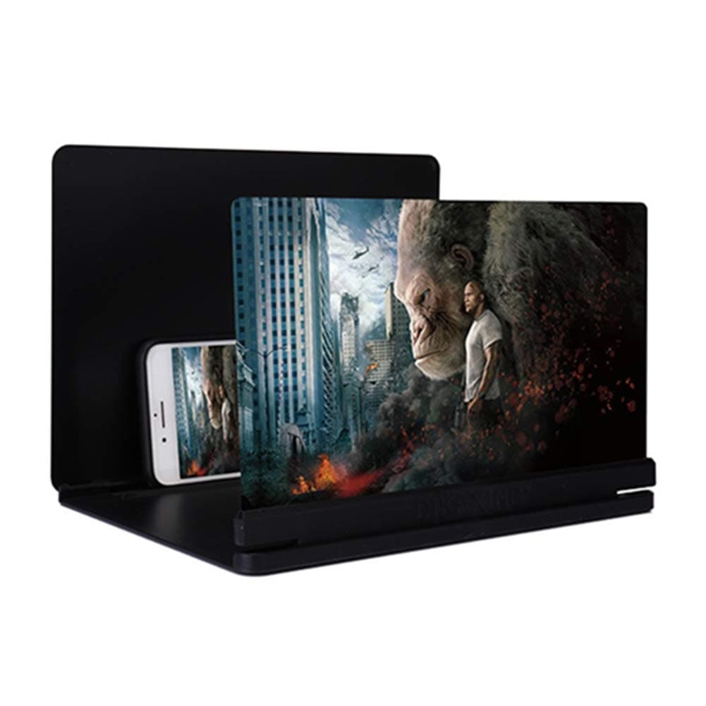 Sinzau 12’’ Screen Magnifier for Mobile Phone, Foldable Phone Stand with Screen Amplifier, Black