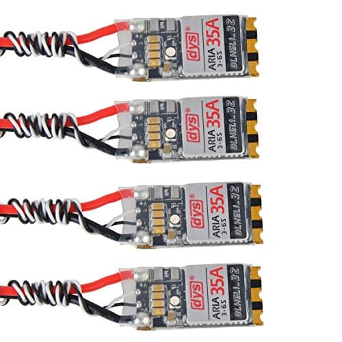 4PCS 35amp Brushless ESC DYS Aria 35A BLHeli_32 32Bit 3-6S Dshot1200 Built-in Current Meter Sensor Electronic Speed Controller for FPV Racing by Hobby-Ace