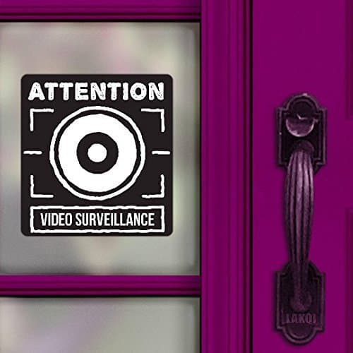 Warning Sign Video Surveillance | Security Sign, Home Security Sign, Video Security Sign, Attention Sign, Warning Sticker, Security Camera