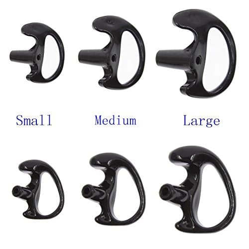 KENMAX Universal Replacement Soft Silicone Gel Earplug Earbuds Ear Plugs 3 Packs (Small, Medium, Large) for Two Way Radio Walkie Talkie Air Acoustic Earpiece Headset