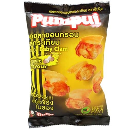 Pumpui Crispy Baby Clam Snack Garlic Flavour Net Wt 30g (1.0 Oz.) X 4 Bags