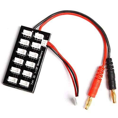 Racingirl NIDICI 2S Parallel Charge Board 7.4V JST-PH2.0 with 4.0mm Banana Plug 2S LiPo Battery Charge Board for Balance Charger Imax B6