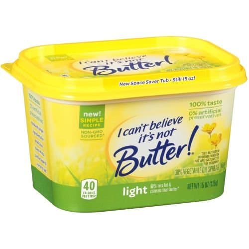 I Cant Believe Its Not Butter Light Yellow Spread, 15 Ounce -- 8 per case.