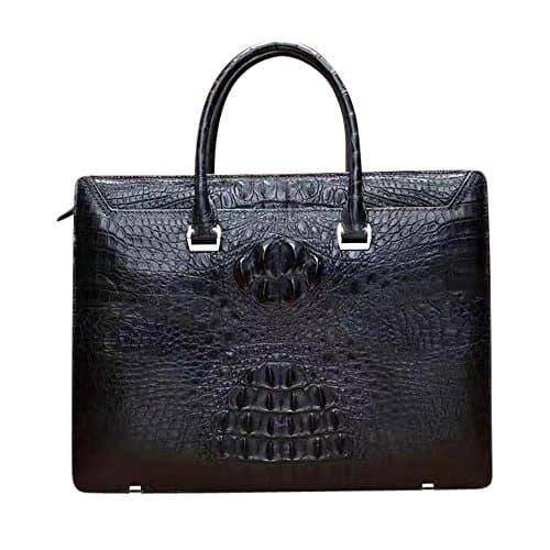 Classic Genuine Crocodile Leather Luxury Vintage Strapless Briefcase Computer Bag