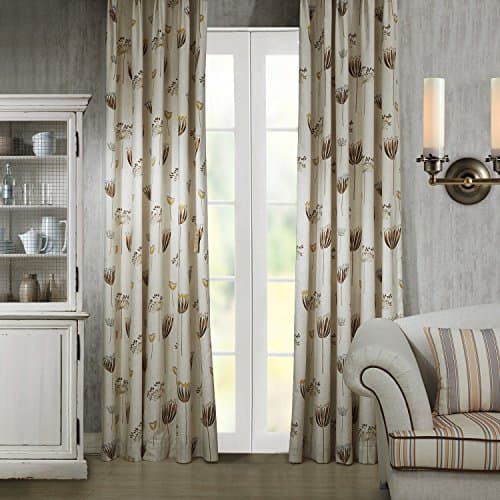 42"W x 84"L (Set of 1 panel) 20 size available Custom Modern Country Rustic Floral Cotton Polyester Blend Print Grommet Top Energy Efficient Window Treatment Draperies & Curtains Panels