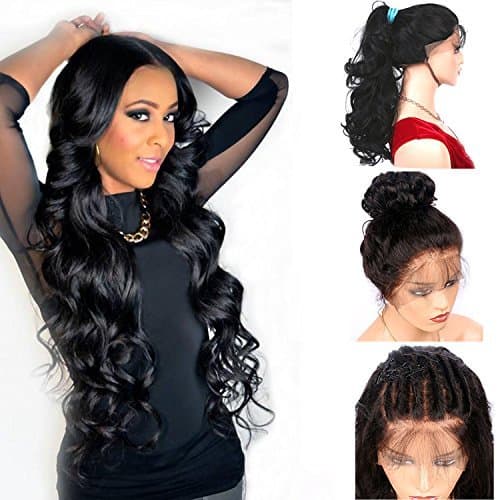 HairMagic 2018New Tech NO TANGLE Large Space Wave Lace Front Synthetic Wig Natural Body Wavy High Density Heat Resistant Fiber Glueless For Girls And Women