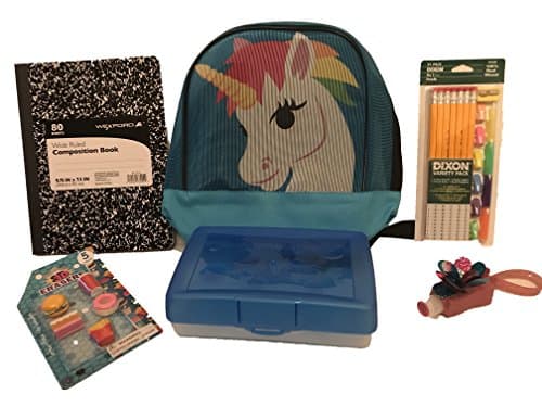 Blue Unicorn Back To School Mini Backpack And School Supply Set!