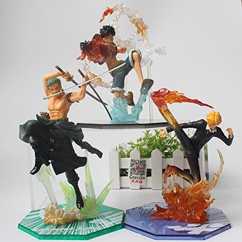 Game, Fun, Anime ONE PIECE Collect Figurine Monkey D Luffy Zoro Sanji Battle Ver. pvc Model Figure Toys, Toy, Play