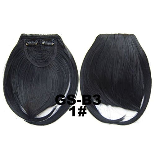 Wigood Side Swept Bangs Clips in Hair Extensions(1#)