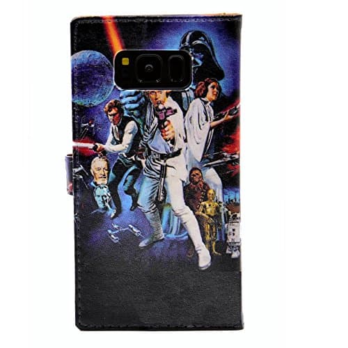 Galaxy S8 Case Unique A New Hope Characters Vintage Pattern Leather Wallet Credit Card Holder Pouch Flip Stand Case Cover For Samsung Galaxy S8 New 2017