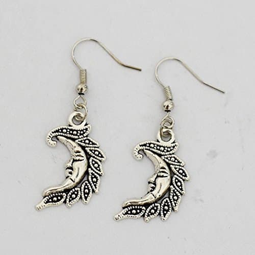 Boho Moon Earrings, Silver Dangle Earrings, Moon Phases, Boho Chic, Silver Earrings, Drop Earrings, Crescent Moon Earrings, Moon Jewelry
