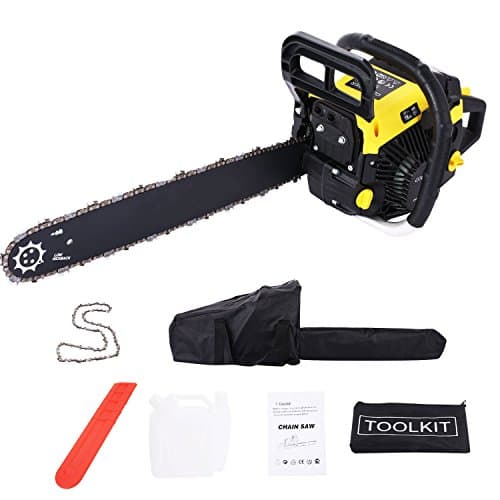 Meditool 3.5HP 58cc 2 Stroke Gas Powered Chain Saw, 20" Powerful Petrol Chainsaw (58cc)