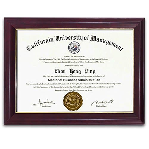 NovoGifts Diploma Picture Frame Solid Wood for A4 inch Certificate Document Holder