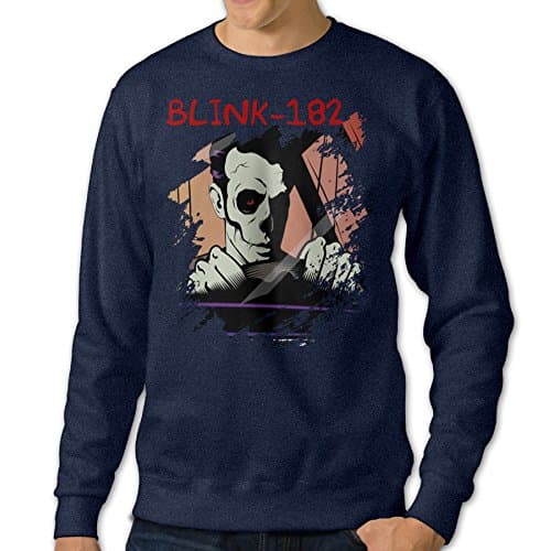 PPAP Men's Blink 182 California Driver Crew - Neck Pullover Long Sleeve Sweatshirts Navy Size 3X