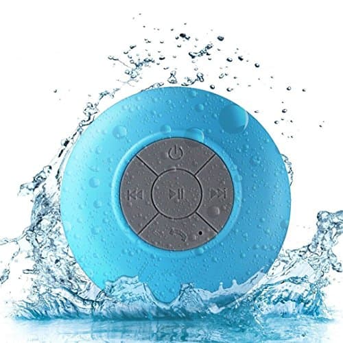 LEKOO Portable Shower Speaker Wireless Water Resistant Bluetooth 3.0 Hands-free Speakerphone (Blue)