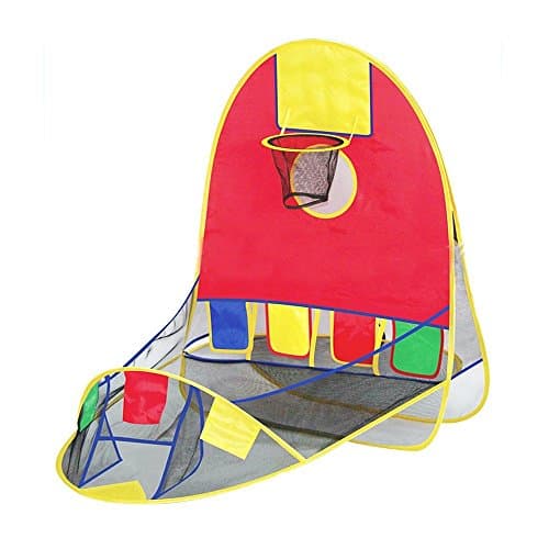 Casa Mall Kids Pop Up Play Tent Foldable Popup Pit Balls Pool with Basketball Hoop for Kids Indoor and Outdoor (43" 42")