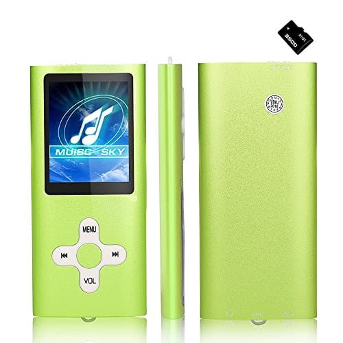 Goldenseller Mp3 / Mp4 Player, with 16GB Micro SD Card, Media Player, Portable Videos Player, Music Player, Voice Recording Player, Supporting MP3, WMA, JPEG and TXT files (16GB,Green)