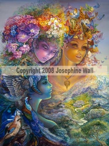 Ceramic Sensations - Josephine Wall - THREE GRACES - Decorative Fantasy Ceramic Wall Tile - 86415