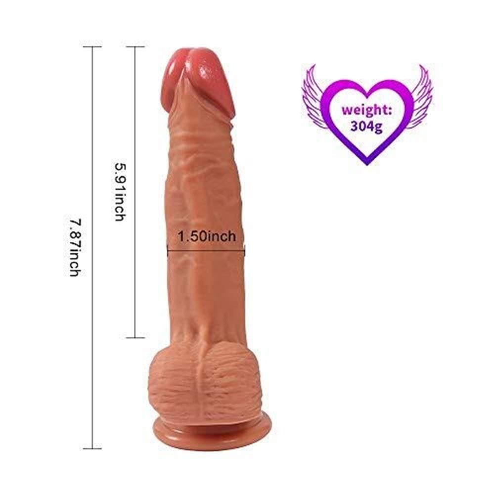 LCHEGG 7.9 Inch Big Size Thick Soft Manual Massage Rod for Women Vividly