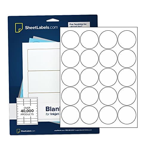 2" Round Labels, All Purpose White, Laser or Inkjet Printing, 100000 Labels