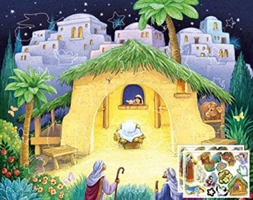 Kid's Nativity Sticker Advent Calendar 11"x14"