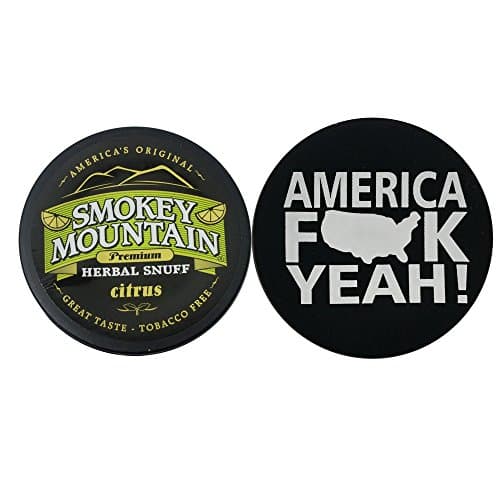 Smokey Mountain Herbal Chew or Snuff - 1 Can - Includes DC Skin Can Cover (Citrus) (America Skin)