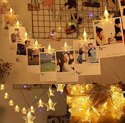 Coltum 50 LED Fairy Lights 8 Modes Solar Powered, Waterproof Outdoor String Lights for Garden Patio Yard Summer Party Decor 23ft (Star)