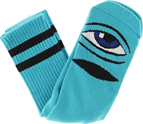 Toy Machine Sect Eye Iii Crew Socks Aqua 1 Pair Skate Socks