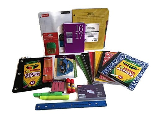 -Back to School Middle School High School and College 24 Items Essentials Bundle … (purple) Including Planner