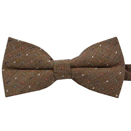 SISIDI 100% Cotton Men's Pre-Tied Bow Tie ,Adjustable Double Layer Bow Tie - Various Colors B403