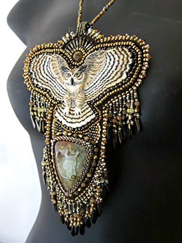 Annabelle in Flight Beaded Bib Necklace