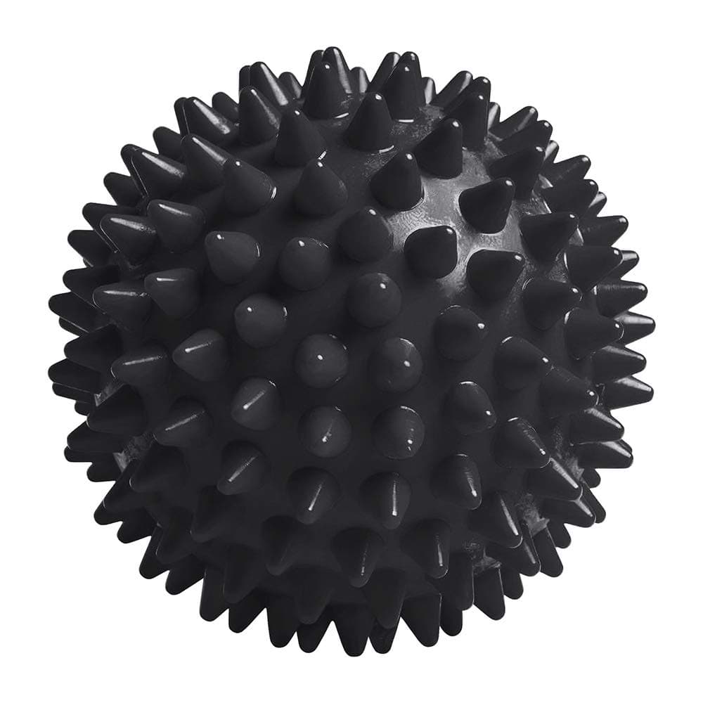 Spiky Massage Balls Stress Reflexology Trigger Point Massage - Myofasical Exercise Lacrosse Ball, PAH and Phthalates Free for Trigger Point Therapy Deep Tissue and Muscle Relief - Black