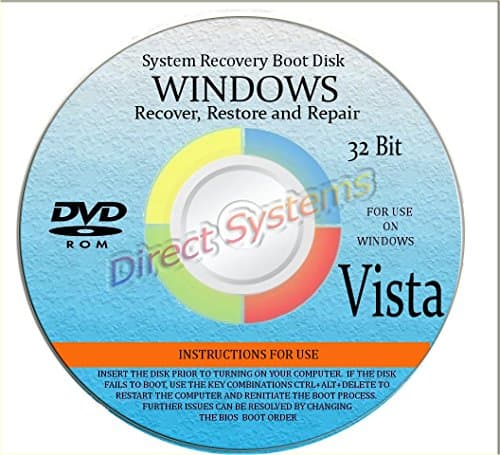 BOOT DISK for RESTORE & RECOVERY for WINDOWS VISTA 32 bit