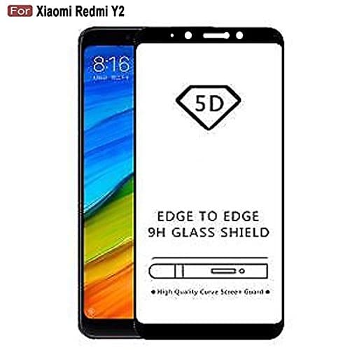 UNITEKH Full Coverage 5D 9h Tempered Glass for Xiaomi Redmi Y2/s2 with Full Glue,Without Rainbow Effect and No Dot Matrix(Black)
