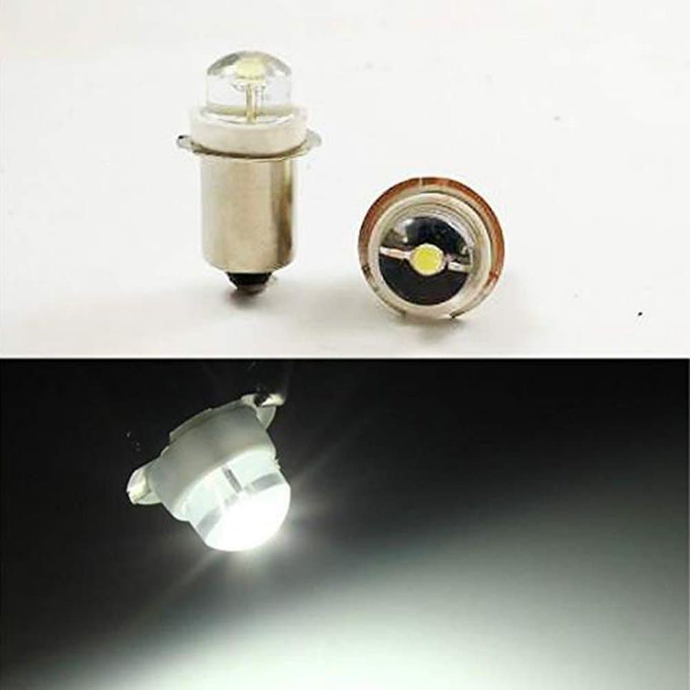 P13.5S 3V 4.5V 6V 0.5W 0.75W 6000K White LED Light Bulb Torch Headlight Mini Head Lamp Flashlight (10PCS, 6V)