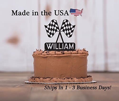 Race Car Birthday Party with Keepsake Base, Racing Theme, Checkered Flag, Boys Birthday Party, Personalized Keepsake, Sports Birthday Party, Racing