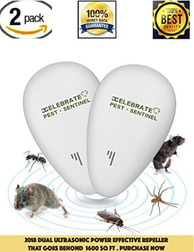 Pest Control Ultrasonic Repeller - Spider Repellent with Night Light - Electronic Pest Control Plug in Pest Repellent to Repel Insects, Mice, Spider, Ant, Roaches, Mosquitoes, Bugs, Flies, Fleas