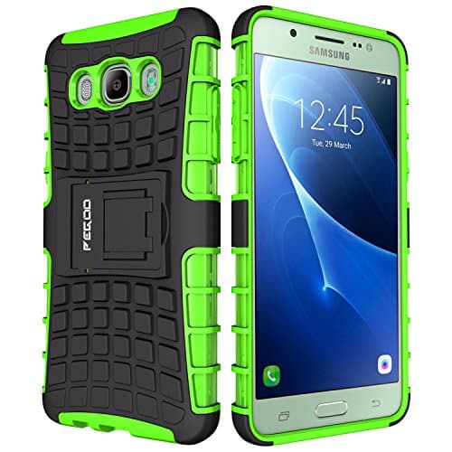 Case for Galaxy J5 2016,Shockprooof Impact Resistant Hybrid Heavy Duty Dual Layer Armor Hard Plastic and Soft TPU With a Kickstand bumper Protective Cover Case for (2016) Samsung Galaxy J5 (Green)