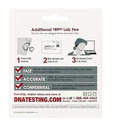 IDENTIGENE DNA Paternity Test Collection Kit