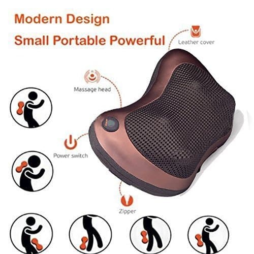 J GO Neck and Shoulder Kneading Massage Pillow (Brown)