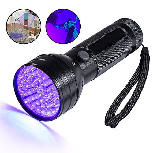 Pet Urine Detector/Black Light UV Flashlight, 51 LED Professional Grade 395NM Ultraviolet Light Detector for Dog/Cat Urine, Dry Stains,Bed Bug,Stain Detection Best for Commercial/Domestic/Hotel Use