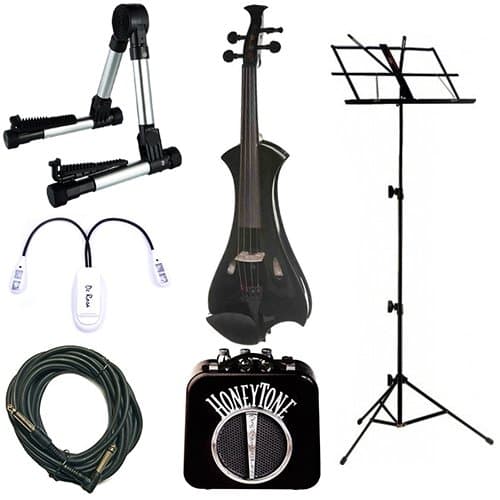 Black Meisel Electric Violin Deluxe w/Accessories